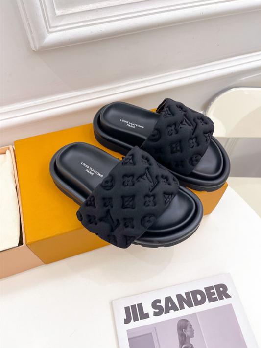 LV SLIDES BLACK